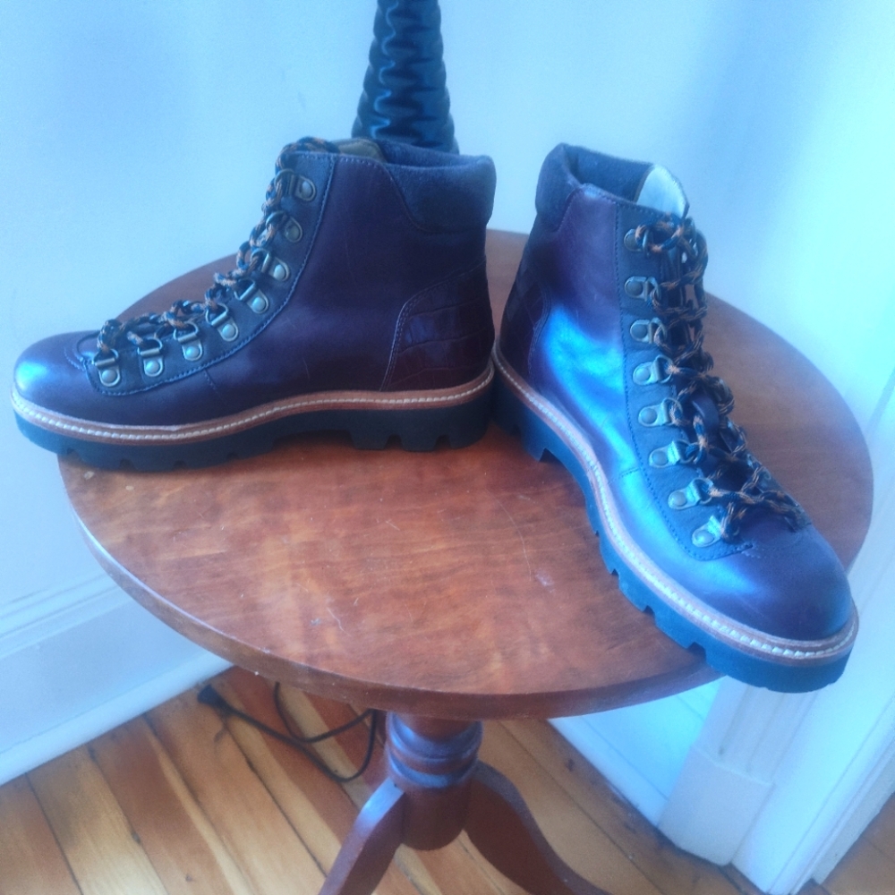 Joules brown leather Montrose hiking boots in Chestnut